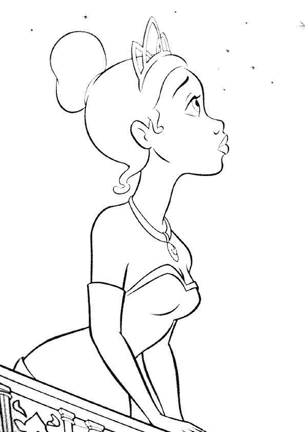 coloriage la princesse au balcon